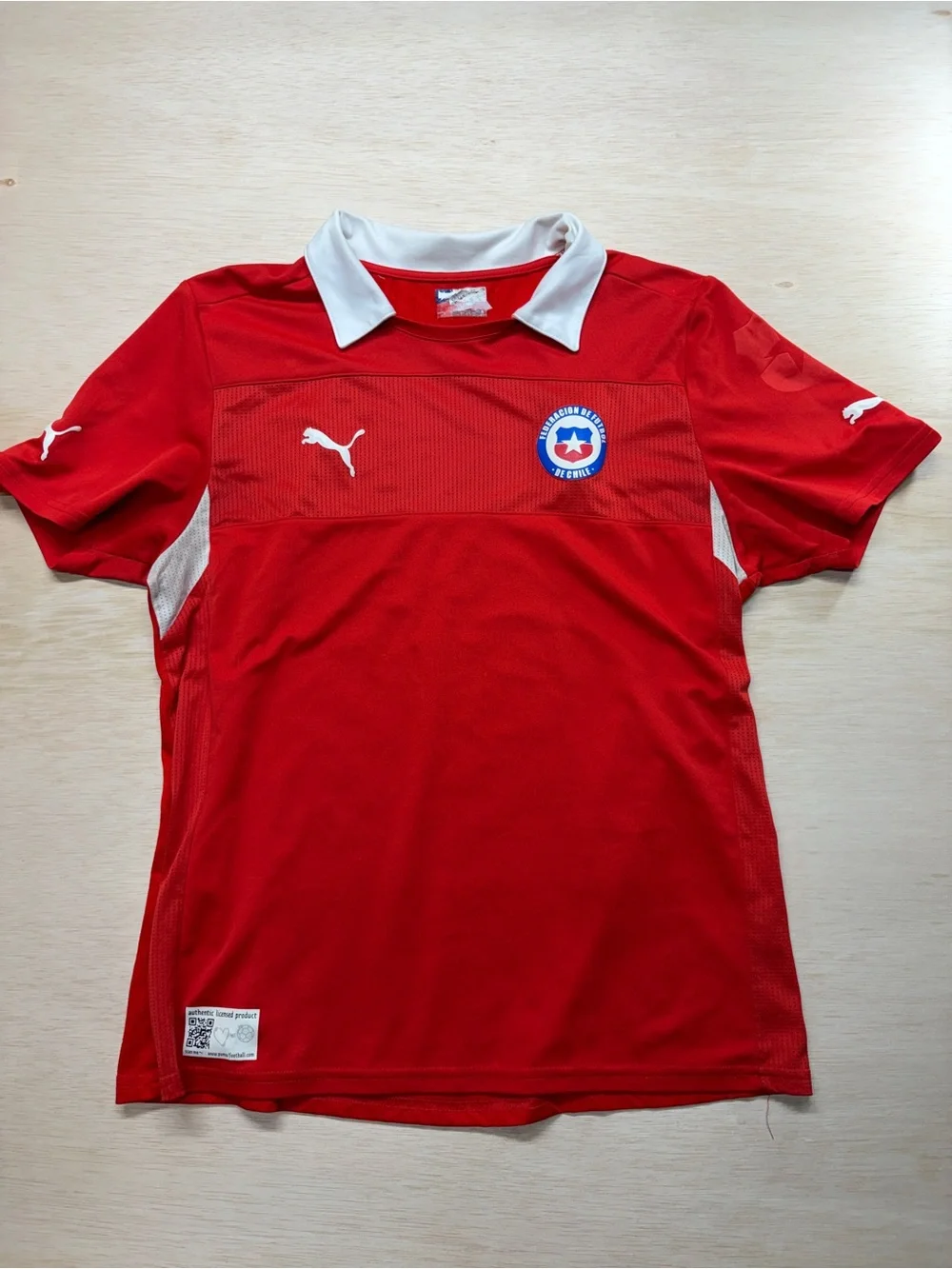 Puma Chile Home Jersey 2012-2014 Red Soccer Kit Short Sleeve Men's Size XL